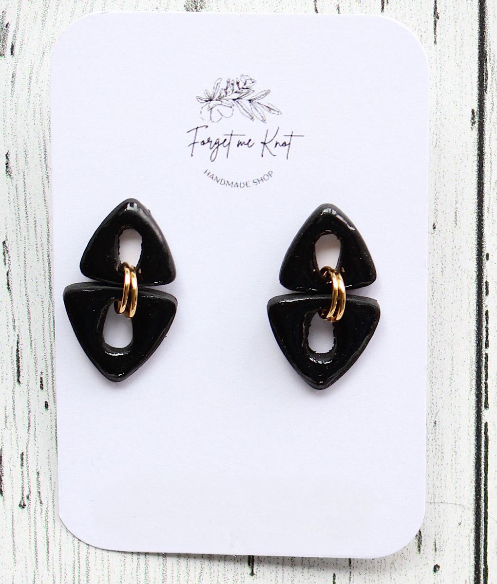 Boucles d’oreilles triangles noires