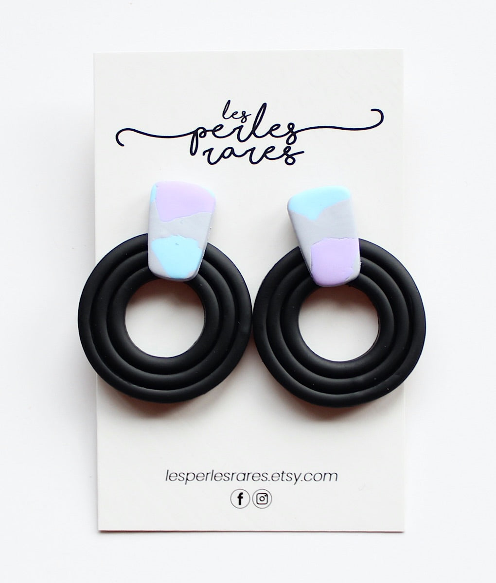 Pastel hoop earrings