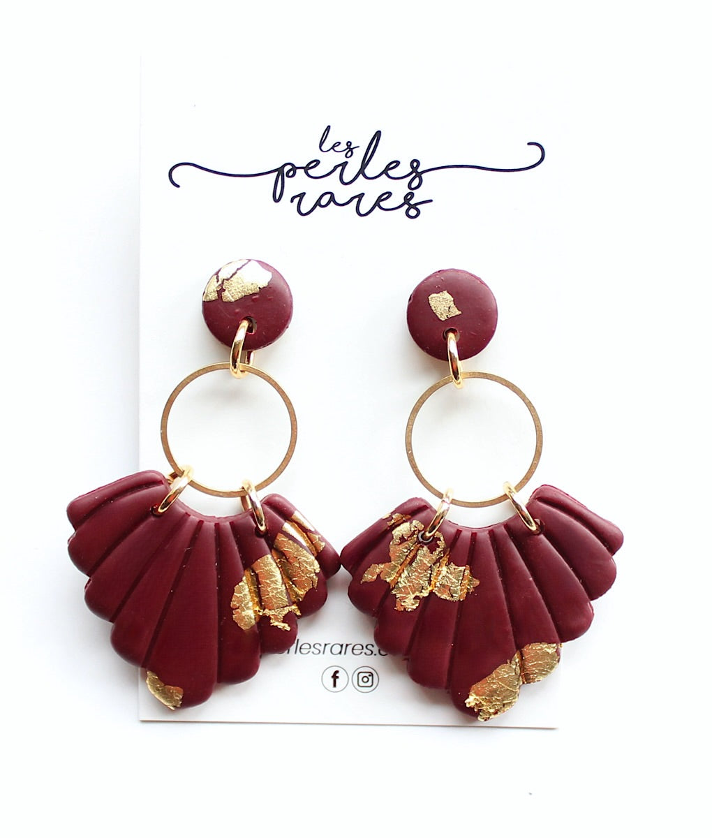 Burgundy Victorian Earrings