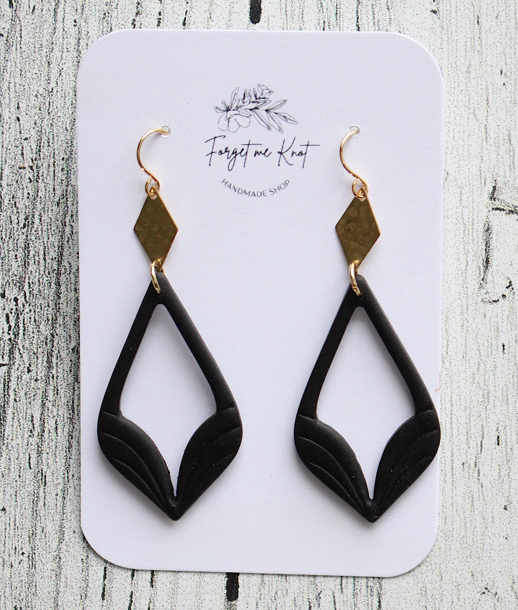 Boucles d’oreilles diamants noirs