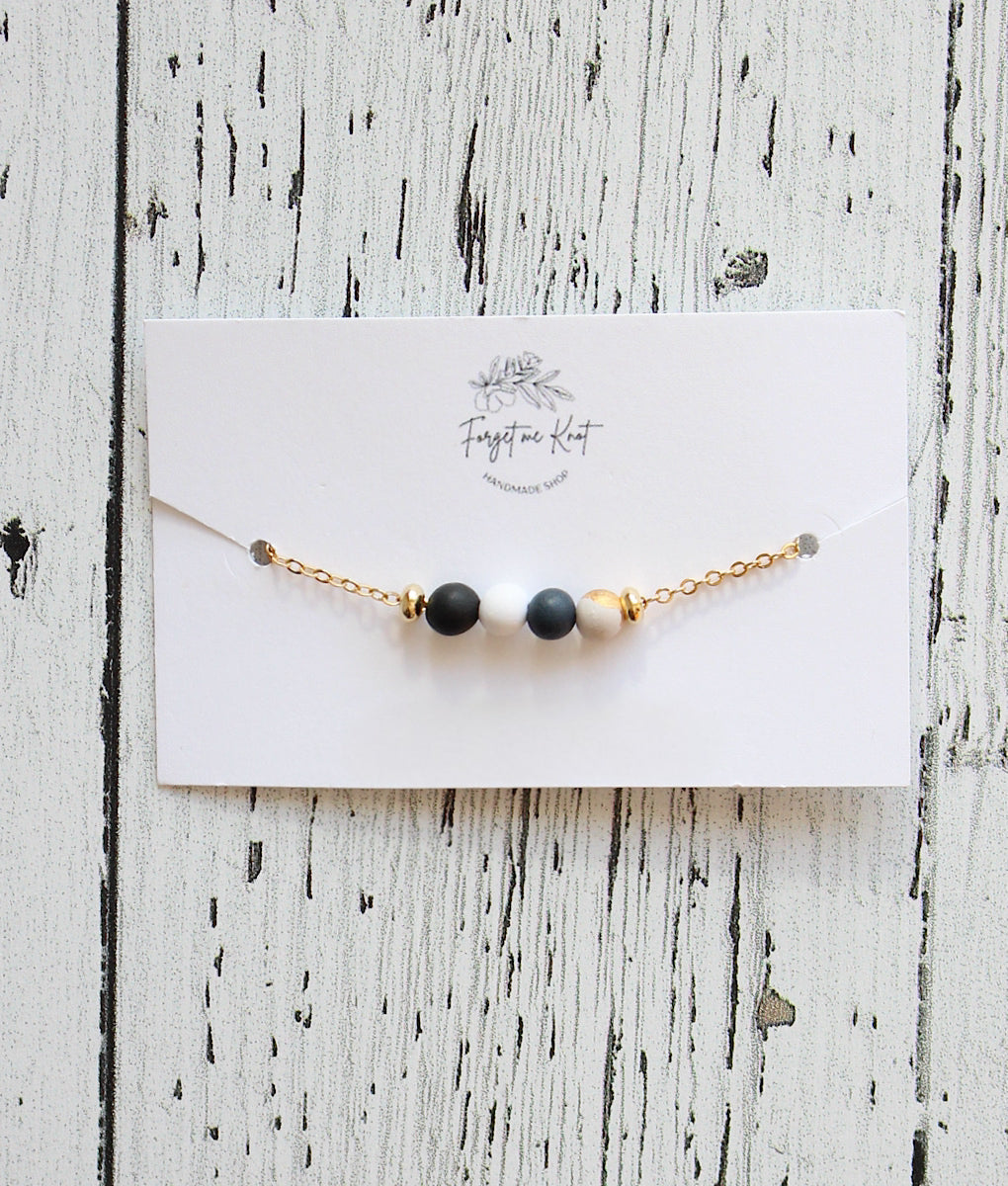 Wood and flowered square earrings