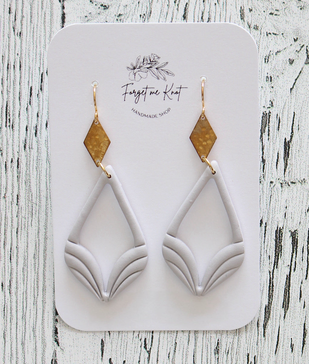 Chevron printed arch earrings