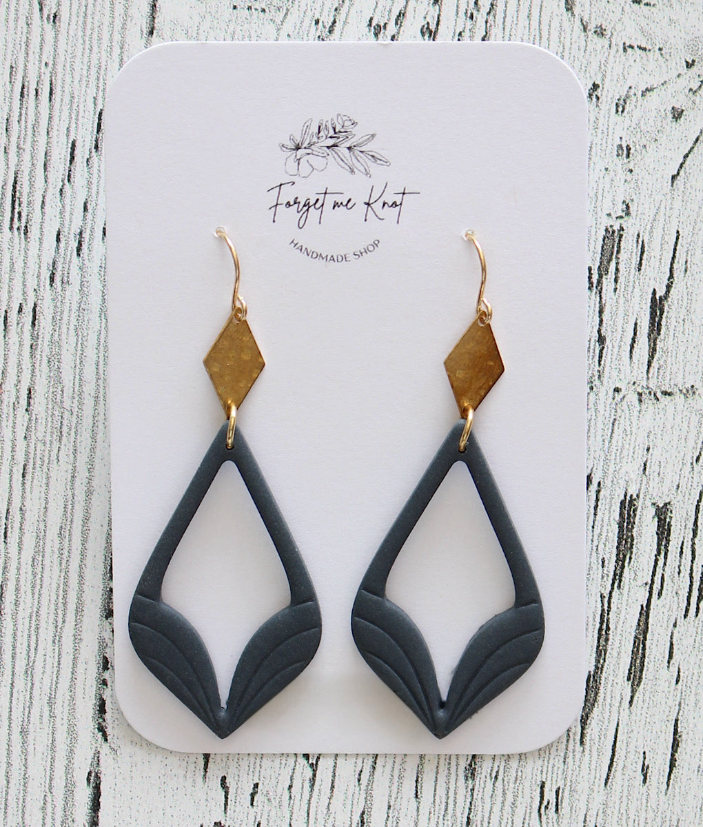 Boucles d’oreilles marines en forme diamants